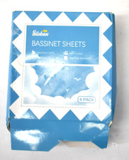 Biloban Baby Bassinet Sheets 4 Pack For 33" X 20" Mika Micky Pink Print Design
