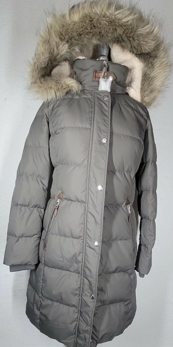330 Ralph Lauren Womens XS Hooded Down JACKET Puffer COAT Faux