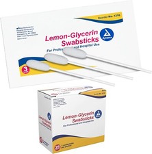 Dynarex 1216 Lemon-Glycerin Swabsticks (Packet of 3 Swabs)(3 Boxes of 25)