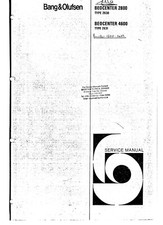 Manuel De Service Pour Bang Olufsen Beocenter 2800 (2630), Beocenter 4600