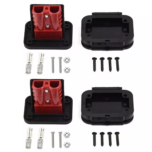 2Pcs Anderson Plug Flush Mount 50Amp Mounting Bracket Panels Cover for Caravan - Picture 7 of 13