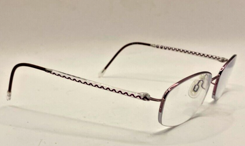 GLORIA VANDERBILT HALF RIM EYEGLASSES FRAMES ONLY THETA ROSE 