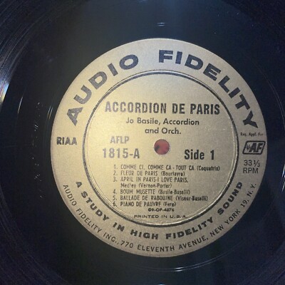 LPレコードJo Basile18枚セット　Audio Fidelity JO BASILE: accordion de paris AUDIO FIDELITY 12
