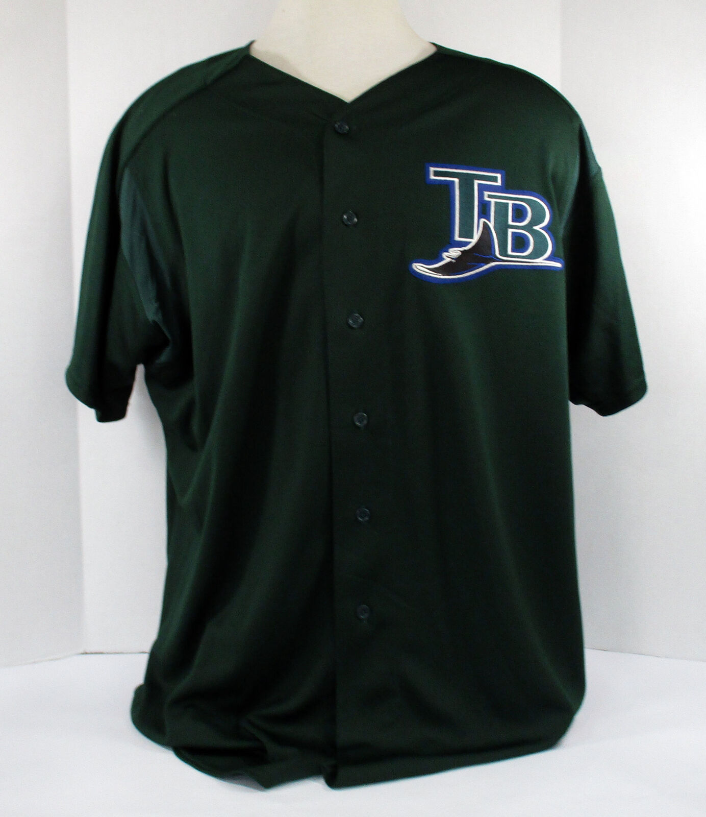 2003-06 Tampa Bay Devil Rays Blank # Game Issued Green Jersey BP ST 6734