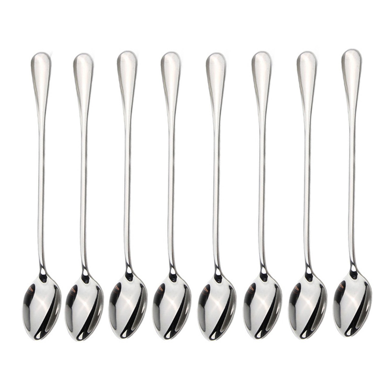 Long-Handled ice Tea Spoon, Cocktail stir Spoons, Stainless Steel Coffee Spoo...