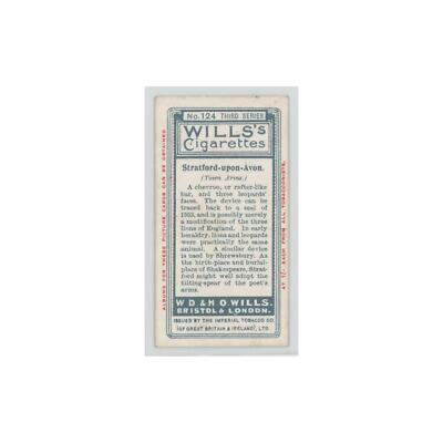 1905 Wills's Cigarettes Borough Arms Stratford-Upon-Avon #124