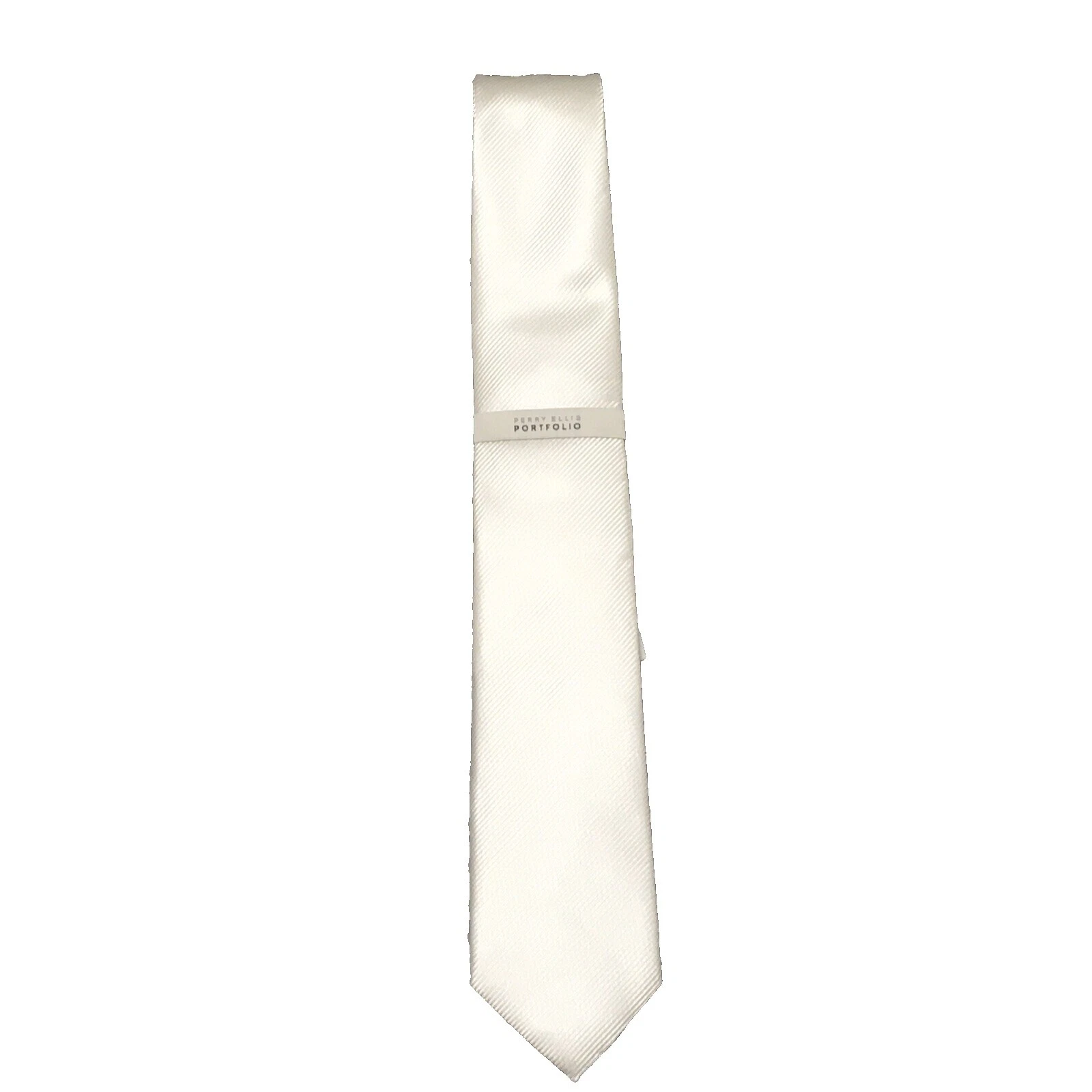 Lazos sólido blanco Perry Ellis para hombres