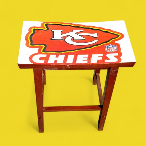 Hand-Made (QUALITY)KC CHIEFS Bar Stool - Picture 12 of 17