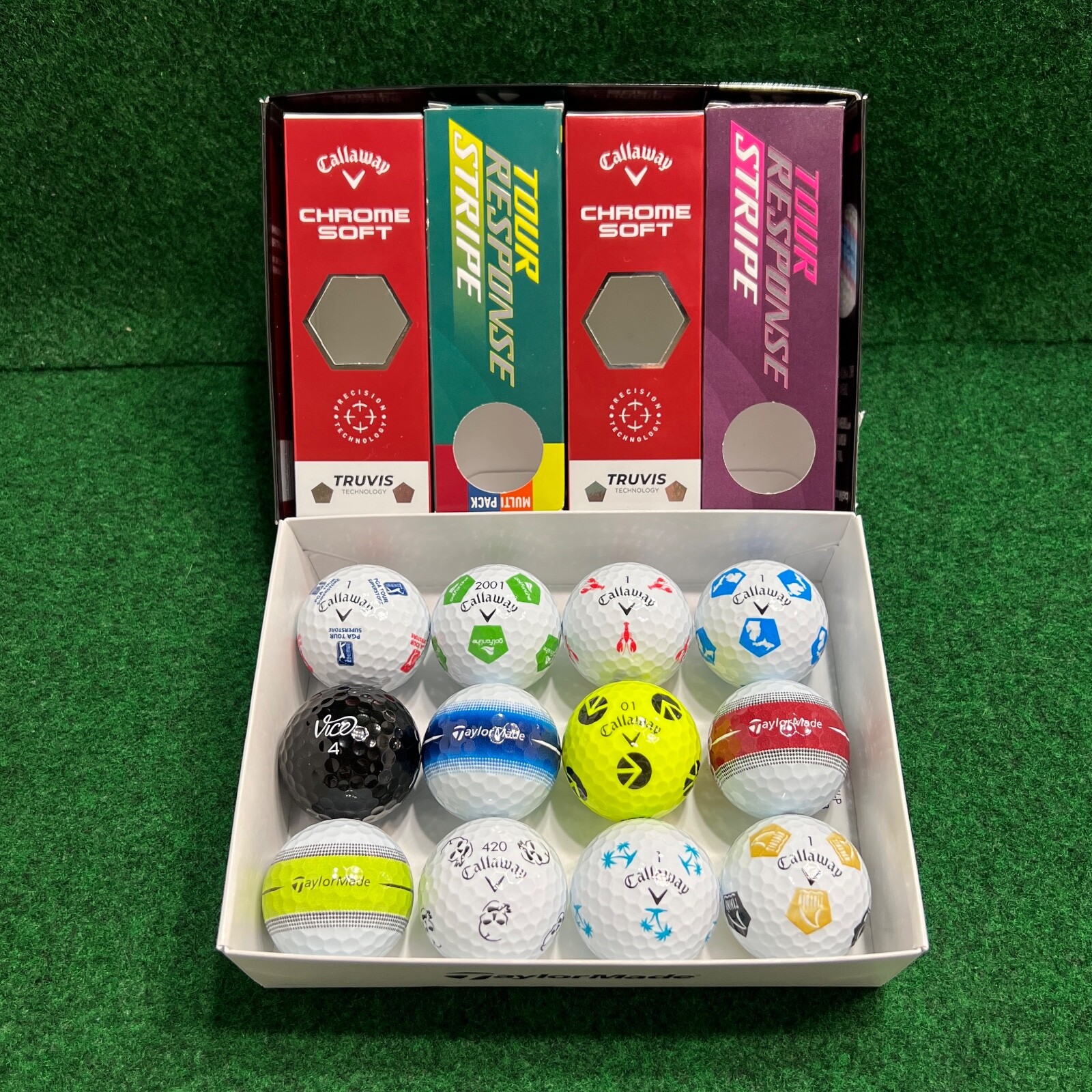 12 NEW & RARE Callaway TRUVIS, VICE & TaylorMade STRIPE MultiColor
