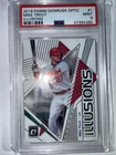 PSA 9 2019 Panini Donruss Optic Mike Trout Illusions