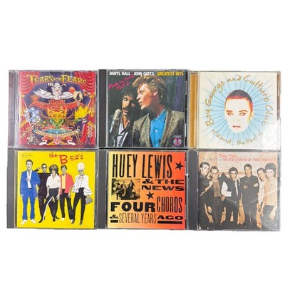Lot of 6 CDs B-52s, Huey Lewis, Boy George, Tears For Fears, Hall & Oates GUC