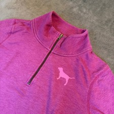 Victoria's Secret PINK Quarter Zip Pullover Magenta Purple Love Pink Women Small