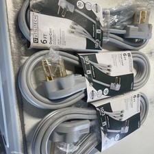 3 Pack UtiliTech Dryer Cord 6 ft - Gray. 148708. 10/3 Gauge. New