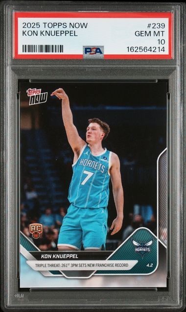 2025 TOPPS NOW #239 KON KNUEPPEL ROOKIE RC PSA 10