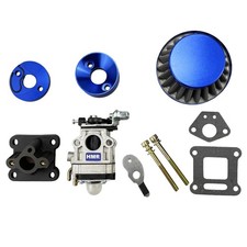 Vergaser Tuning Set 47  49 ccm 15 mm Blau Pocket Bike Mini Cross HMParts