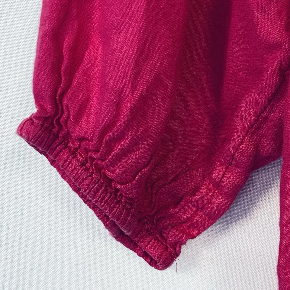 J. Jill Love Linen blouse in fuchsia Size Small 100% Linen - Image 4 of 4