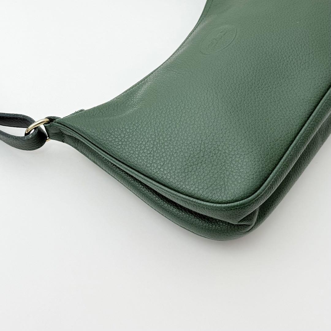 LONGCHAMP 2way shoulder bag leather green y2k | eBay