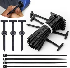 200 PCS Grip Auto Zip Tie Buckles, Nylon Universal Cable Tie Buckle, Snap Fit Ny