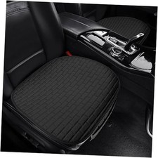 Linen Car Seat Covers, 2PCS Bottom Breathable Seat Bottom Seat Covers Black