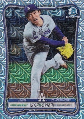 ROKI SASAKI BOWMAN CHROME MEGA MOJO REFRACTOR LOS ANGELES DODGERS #63 2026 26