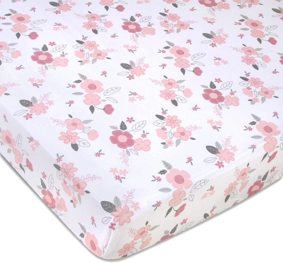 Juego de 4 piezas de ropa de cama para cuna de bebé Wendy Bellissimo (zorro rosa) Foto 4 de 4