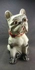 Large 1930s? Carnival Chalkware Boston Terrier French Bulldog Dog Statue 10"x14" — photo 1