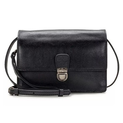 Patricia Nash Lanza Crossbody Organizer Black Leather