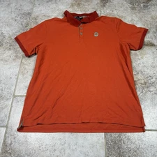 Outdoor Afro X Rei Co-op Polo Shirt Men's Large Orange Short Sleeve Hiking