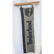TIMBERLAND Two-Tone Gray REVERSIBLE LOGO Long Scarf Outdoors 