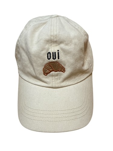 Oui Croissant Dad Hat Embroidery Oui Croissant Cap Oui Croissant Baseball Cap Os