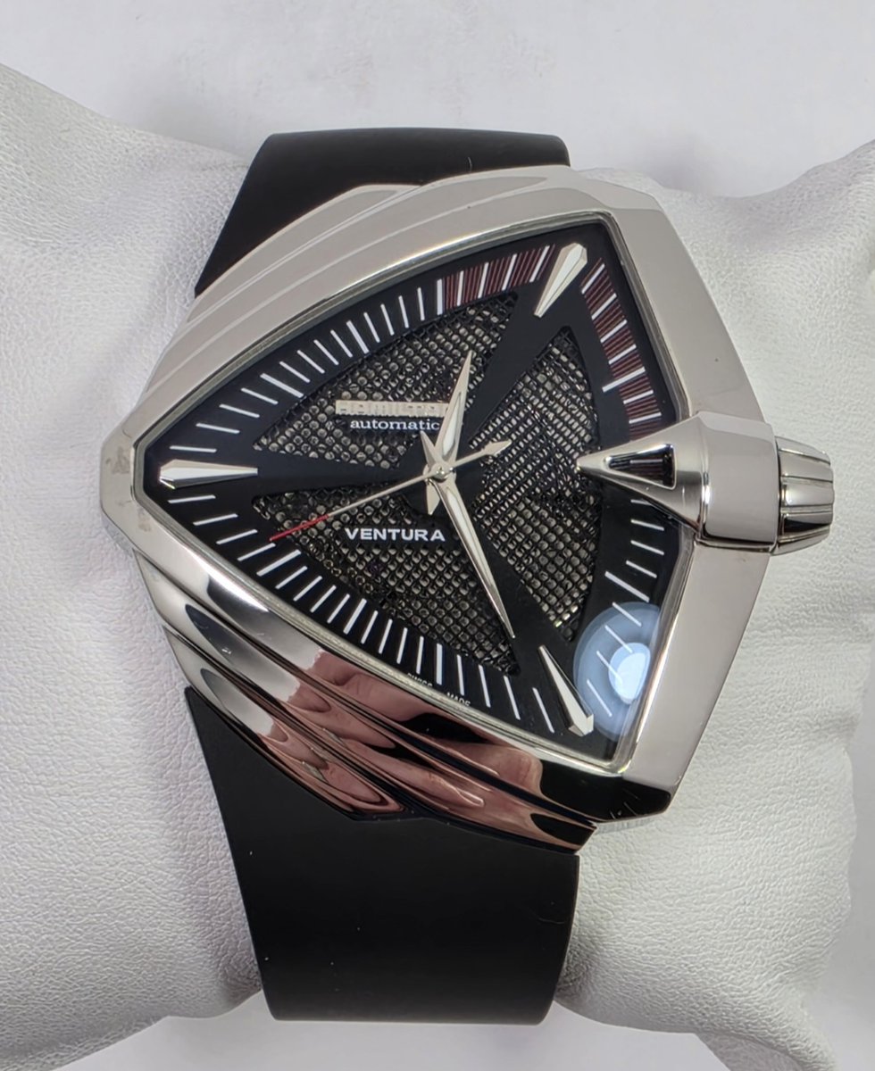 Hamilton Ventura XXL Automatic Black Dial Rubber Strap Men's Watch