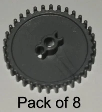 (8) K'nex Gears Silver Gray Metallic 55mm 2 1/4" Gear KNEX Replacement Parts/Lot