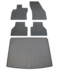 Gummi Fußmatten Kofferraumwanne für VW Caddy 5 2021- Set Gummimatten Auslage