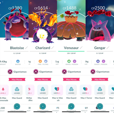#ad Shiny Gigantamax Genga✨Charizard✨Blastoise✨Venusaur✨Mini PTC Trade 20k Dust $2.99