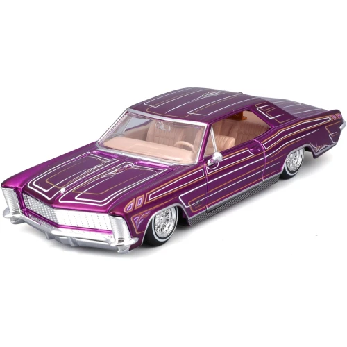 BUICK RIVIERA 1965 VIOLET 1:26 Maisto Auto Stradali Modellino Nuovo - Immagine 4 di 4