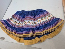 Handmade Miccosukee Seminole Childs Kids Skirt Elastic Band Waist C5 