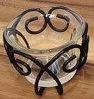 Set Of 4 Southern Living Jamestown Votive Candle Holders Glass Metal 40642 — photo 2