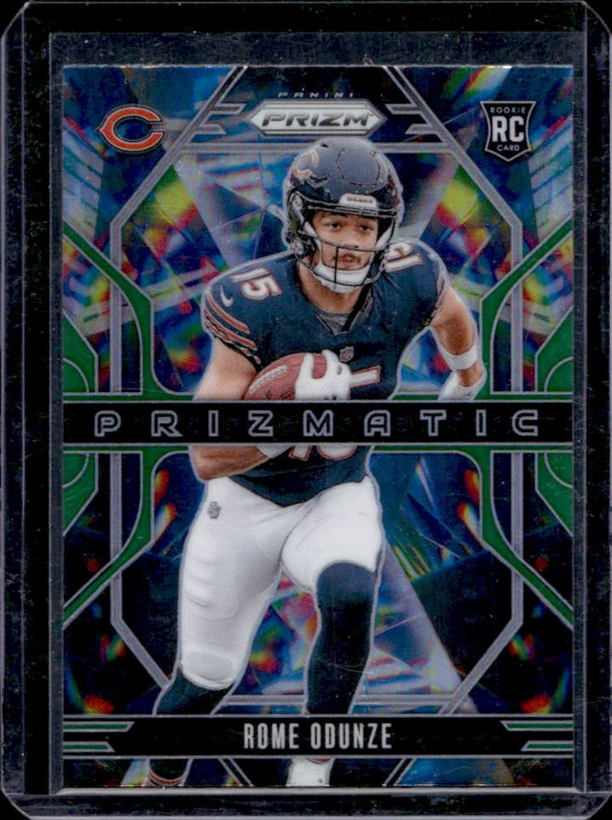 2024 Prizm Rome Odunze Prizmatic RC Green Rookie #9 Bears