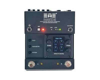 Elite Acoustics ''EAE'' StompMix X4-2 Pro - Rechargeable Four Channel Digital Mixe