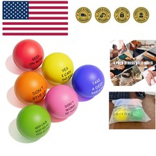 Motivational Stress Balls6 Pack for Kids and Adults,Stress Relief Ball with Q...