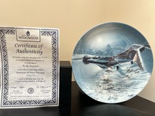 Wedgwood Waterways by Winter Moonlight Plate-At The Junction-by Alan Firth