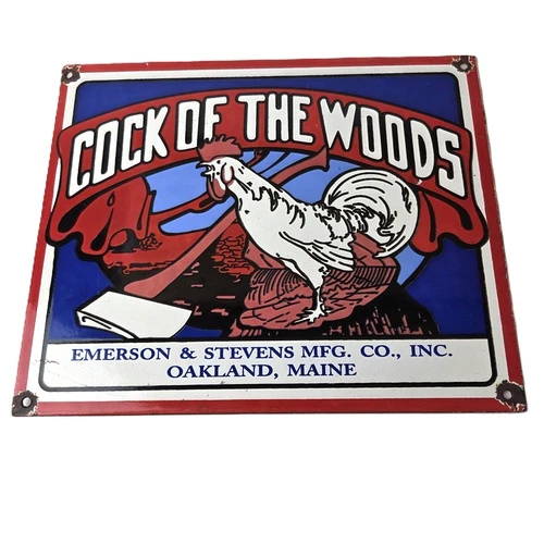 Vintage Cock of The Woods Sign - Axe Service Station Knife Store Gas Pump Sign