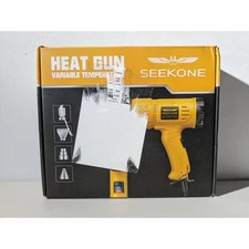 SEEKONE Yellow Variable Temperature Heat Gun Kit with Nozzles