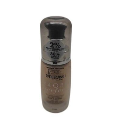 Deborah Milano Flüssige Foundation Make Up 24 Hour Perfect Hydrating SPF 20 Cara