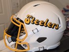ROD WOODSON SIGNED PITTSBURGH STEELERS AUTHENTIC FS HELMET THROWBACK CREAM VISOR — photo 9