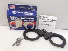 Smith & Wesson S&W 100-1 Melonite BLACK handcuffs with 2 keys