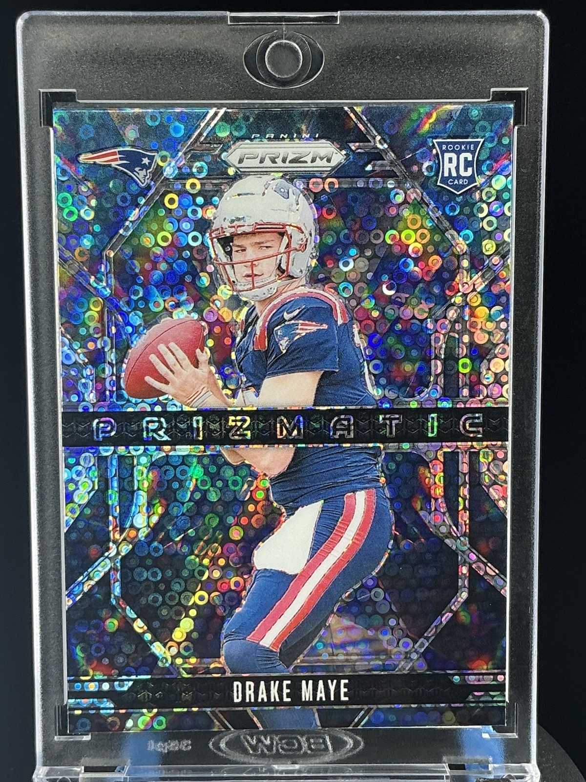 2024 Panini Prizm Drake Maye No Huddle Prizmatic RC #2 New England Patriots 