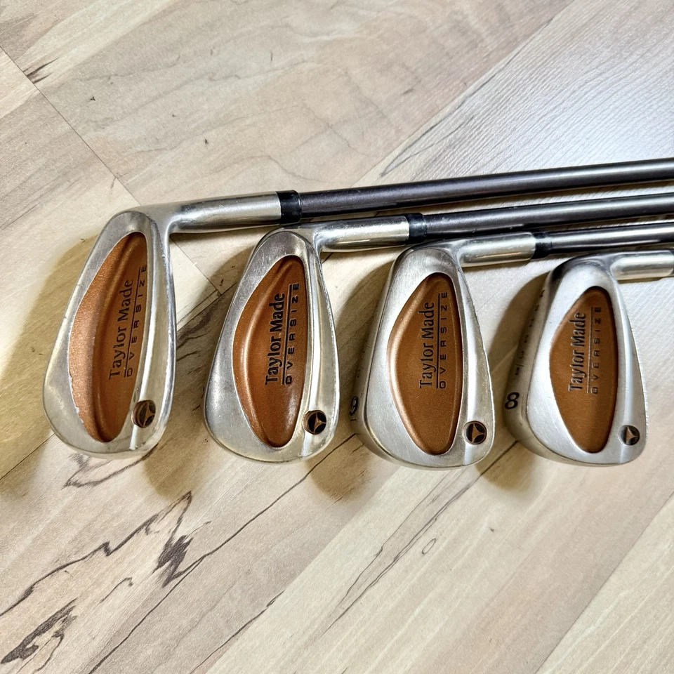 TAYLORMADE BURNER OVERSIZE IRONS 4-PW AW (8 CLUBS) BUBBLE GRAPHITE S-90 PLUS RH - Image 3 of 4
