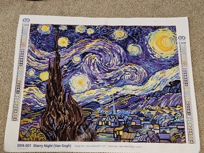  Diamond Dotz Starry Night Painting - Handmade Van Gogh - 20'' x 16''