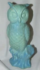 Van Briggle Blue Owl Ethel Owens Pottery Turquoise Blue Figurine Colorado